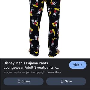 Disney Black Pajama Pants with Character Prints